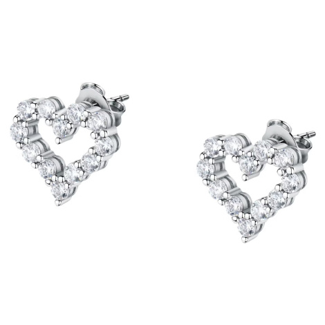 Morellato Romantické stříbrné náušnice ve tvaru srdcí Tesori SAIW130