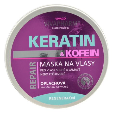 Keratinová maska na vlasy s kofeinem VIVAPHARM VIVACO
