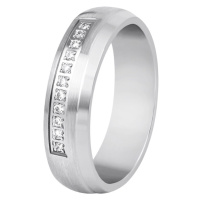 Beneto Exclusive Dámský prsten z oceli s krystaly SPD03 59 mm