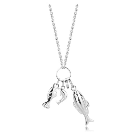Náhrdelník ze stříbra 925 - přívěsek s rybou, delfínem, tenký řetízek Šperky eshop