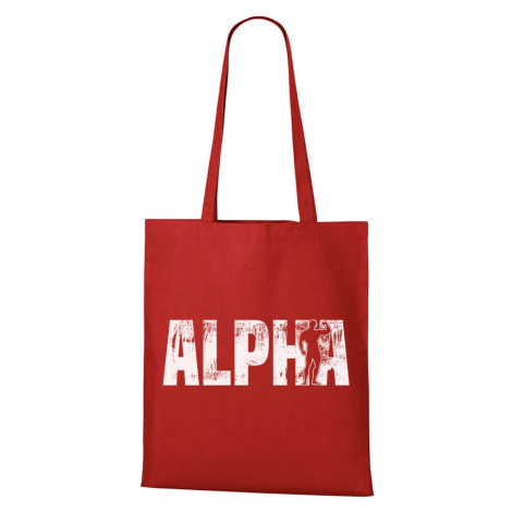 DOBRÝ TRIKO Bavlněná taška s potiskem Alpha Barva: Červená