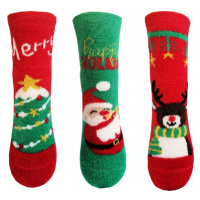 Dětské vánoční ponožky Aura.Via - SGB9119, červená/ zelená Barva: Mix barev