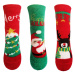 Dětské vánoční ponožky Aura.Via - SGB9119, červená/ zelená Barva: Mix barev