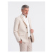 Ombre Men's REGULAR cut blazer with linen - cream