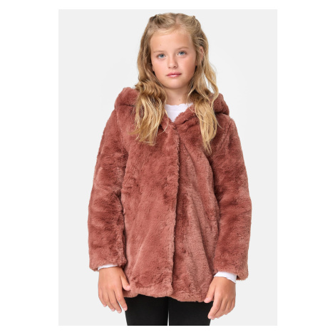 Dívčí kabát Teddy s kapucí darkrose Urban Classics