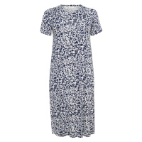 KAFFE CURVE Šaty 'Charlotta' marine modrá / bílá