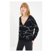 Trendyol Black Jacquard Knitwear Cardigan