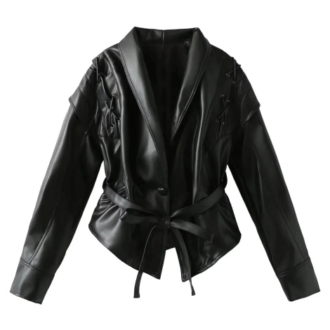 krátká bunda z umělé kožešiny