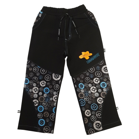 Chlapecké softshellové kalhoty - NEVEREST FT6281cc, černo- modrá Barva: Černá