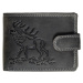 WILD Luxusní pánská peněženka s přezkou Jelen - černá