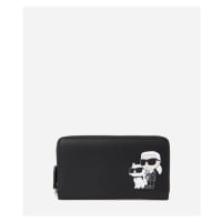 Peněženka karl lagerfeld k/ikonik 2.0 leather cont wllt black