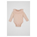 DEFACTO Baby Girl Newborn Long Sleeve Snap Snap Bodysuit