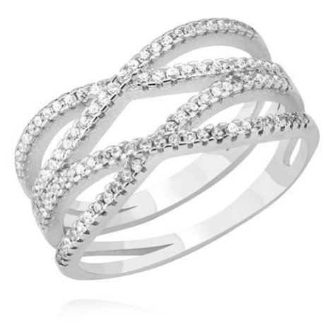 Stříbrný prsten se zirkony bílý Z1389A 11499 | |