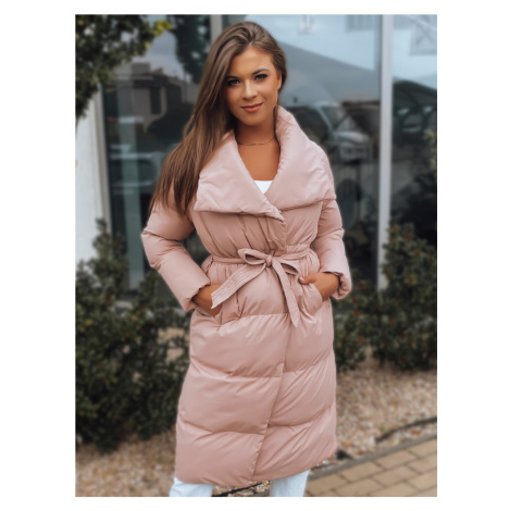 Černá dlouhá dámská zimní bunda Dstreet TY3089 Barva: Růžová