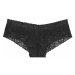 Victorias Secret černé krajkové brazilské kalhotky Floral Lace Cheeky Panty