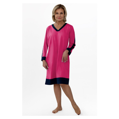 Noční košile Martel Olivie - bavlna Tmavě růžová