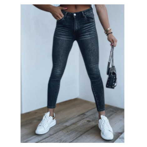 Černé úzké džíny s vysokým pasem DStreet