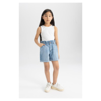 DEFACTO Girl's Paperbag Jean Shorts