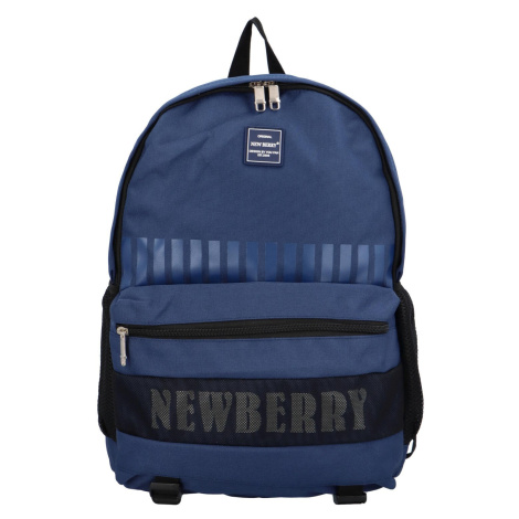 Stylový studentský látkový batoh Darko, tmavě modrá New Berry