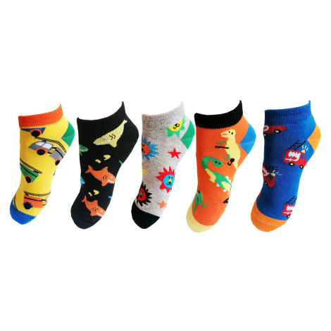 Chlapecké kotníkové ponožky Aura.Via - GDF8080, mix barev Barva: Mix barev