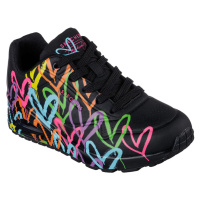 SKECHERS-Uno Highlight Love black/multi Černá