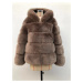Tlustý kožich s kapucí zimní dámská bunda chlupatá