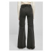 Ladies Vintage Flared Denim Pants - black washed