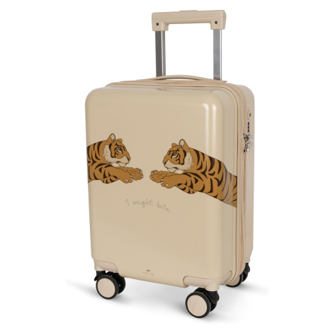 Cestovní kufr na kolekčkách TIGER béžový Konges Slojd
