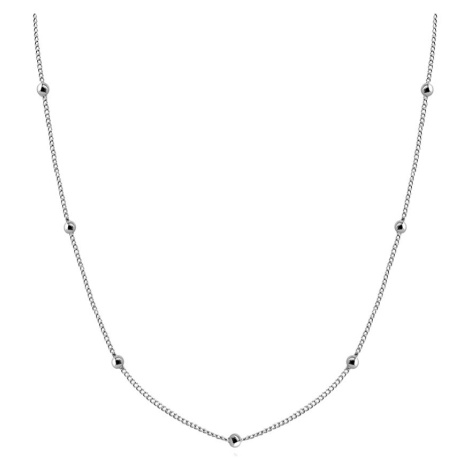 Stříbrný 925 náhrdelník - řetízek z malých kulatých oček, lesklé kuličky Šperky eshop