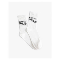 Koton Slogan Patterned Socks