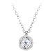 Preciosa Minimalistický ocelový náhrdelník Essential s kubickou zirkonií 7433 00