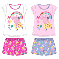 Prasátko Pepa - licence Dívčí letní pyžamo - Prasátko Peppa 5204928, bílá/ sytě růžová Barva: Bí