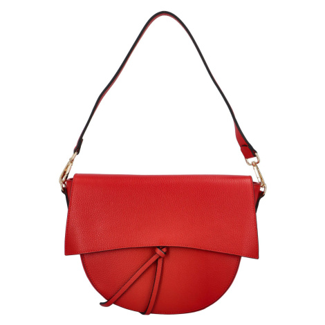Dámská luxusní kožená malá kabelka Chiara, červená Delami Vera Pelle