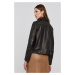 Kožená bunda Liviana Conti dámská, černá barva, přechodná