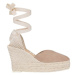 Semišové espadrilky Manebi Heart-Shaped Wedge Espadrilles hnědá barva, W 1.9 WH