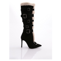 DGN 1121 Women's Belted Heeled Boots