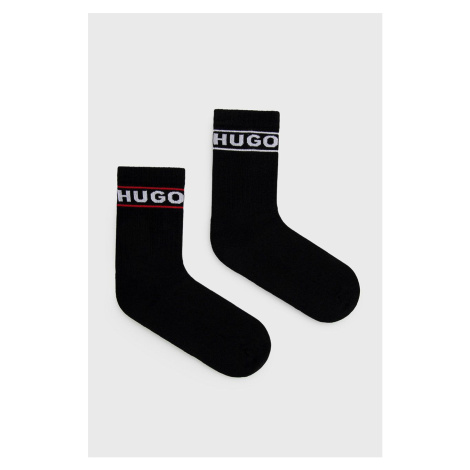 Ponožky HUGO dámské, černá barva, 50469276 Hugo Boss