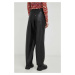 Kalhoty Levi's dámské, černá barva, jednoduché, medium waist