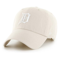 Bavlněná baseballová čepice 47brand MLB Detroit Tigers béžová barva, s aplikací