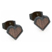 Náušnice s dřevěným detailem BeWooden Apis Nox Earrings Heart