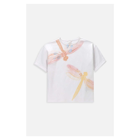 Dětské tričko Coccodrillo bílá barva