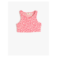 Koton Half Tank Tops, Sleeveless, Floral Slim Fit.