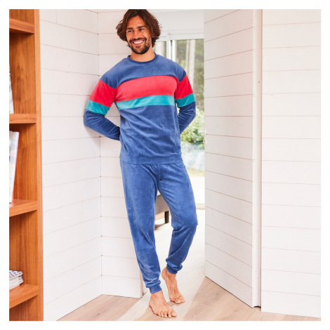 Velurové tříbarevné pyžamo Blancheporte