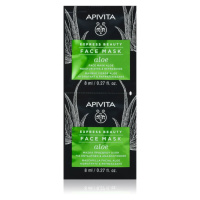 Apivita Express Beauty Aloe osvěžující hydratační maska na obličej 2x8 ml
