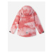 Růžová holčičí vzorovaná nepromokavá softshellová bunda Reima Aitoo