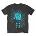 Billie Eilish tričko, Neon Graffiti Logo Charcoal Grey, pánské