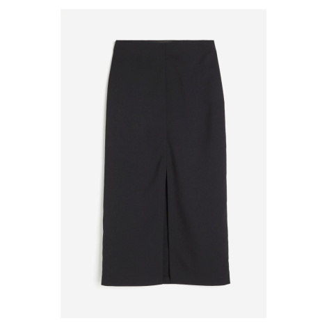 H & M - Pouzdrová sukně s rozparkem - černá H&M