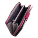 SEGALI Dámská kožená peněženka SG-27617 šedá/růžová