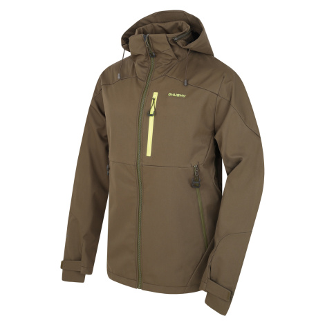 Husky Sauri M, tm. khaki Pánská softshell bunda