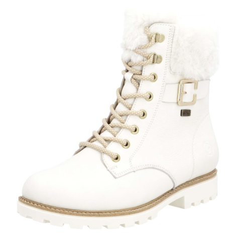 REMONTE Šněrovací kozačky bílá